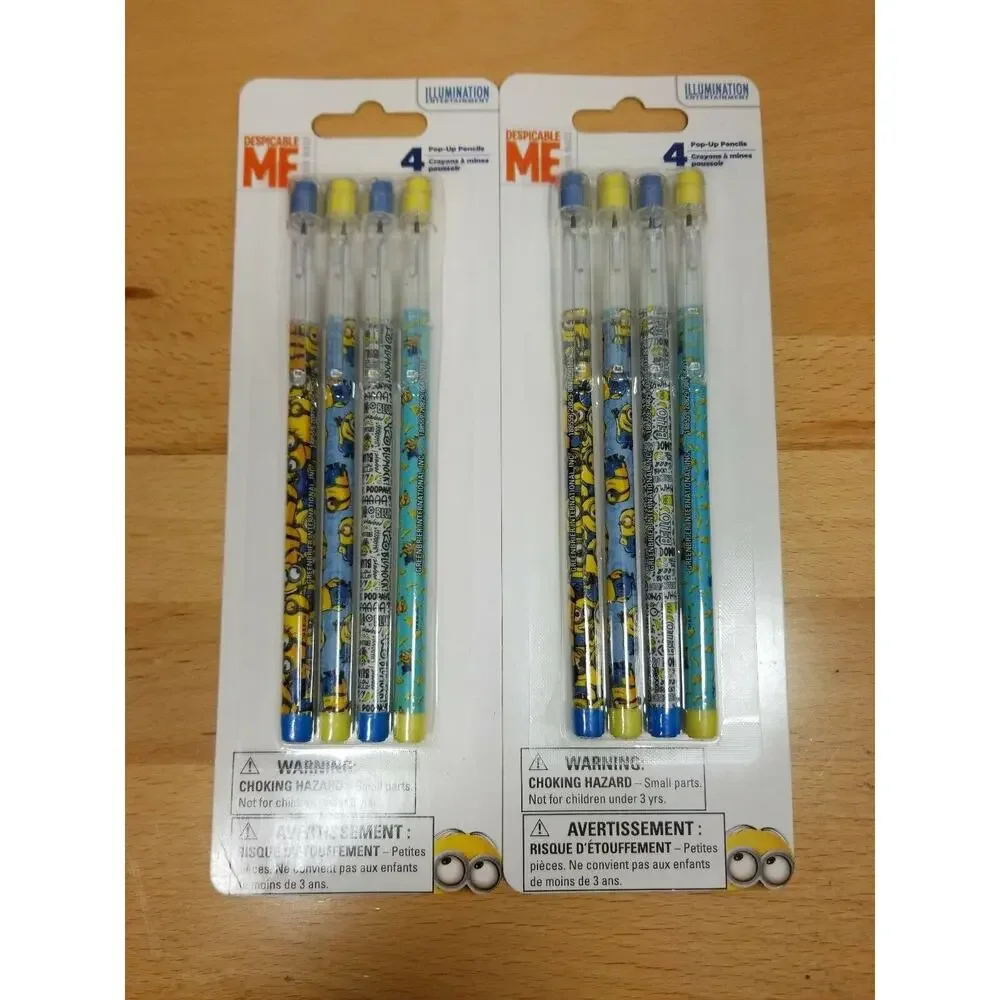 Despicable Me Minions Pencil Party Favors Birthday Goody Bag 2 packs of 4 each